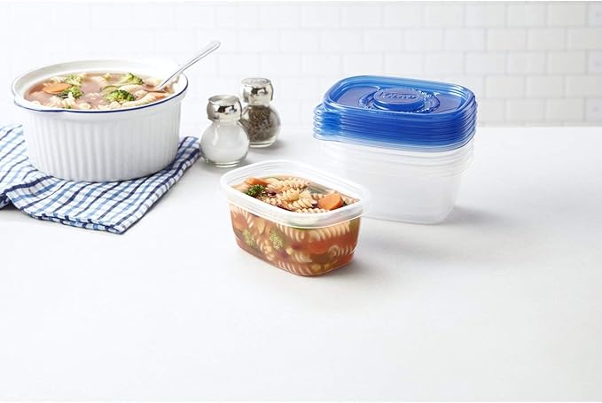 Glad Food Storage Containers - Soup and Salad Container - 24 Ounce - 5 Containers