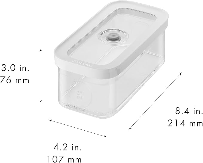 ZWILLING Fresh & Save Cube Box, Plastic, Airtight Dry Food Storage Container, Medium Cube, M Container, .74-qt