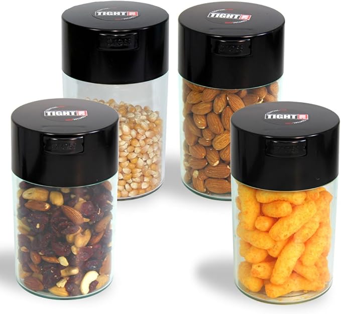 Tightvac - 1 to 6 oz Vacuum Sealed Storage Container - Red Tint