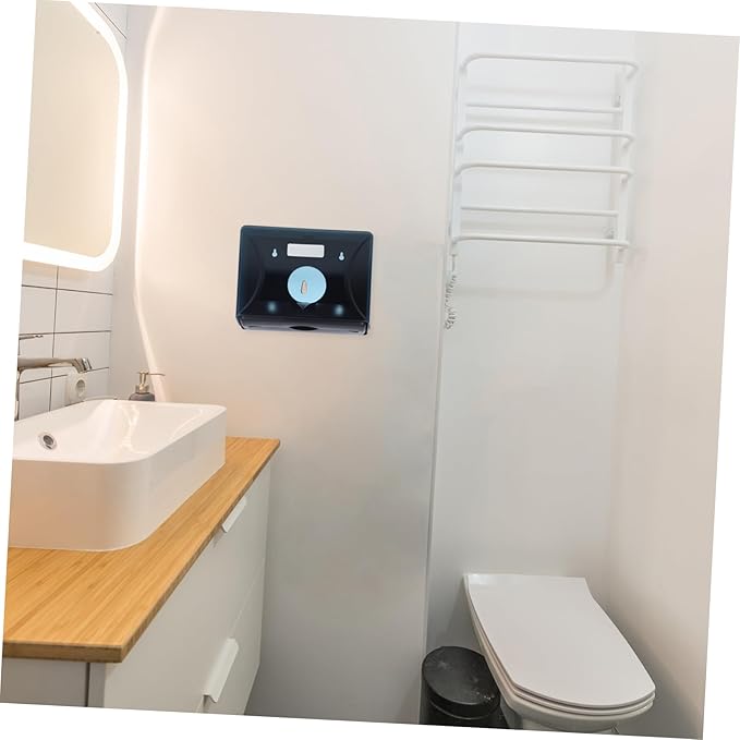 Cabilock Wall Mount Paper Towel Box Touchless Dispenser for Bathroom Kitchen Hotel Large Capacity Easy to Clean Space Saving