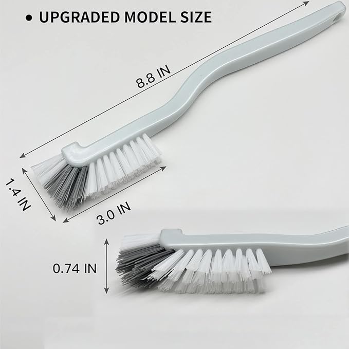 Kitchen Scrub Brush, Angle Cleaning Brush, Right Angle Scrub Brush for Sink Household Dish Pot Pan Edge Corners, Upgraded Stiff Brushes for Small Spaces Deep Cleaning with Stiff Bristles