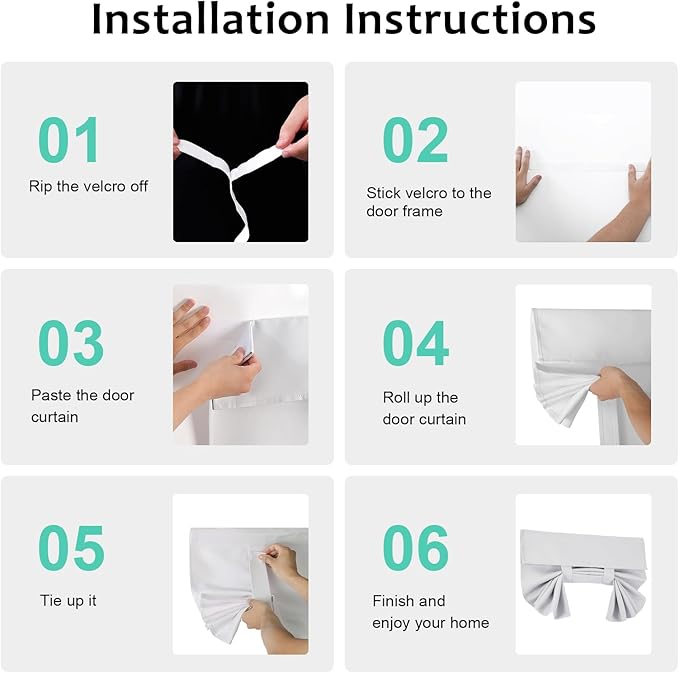 WdFour Room Darkening Blackout Window Curtains Solid Color Energy Saving Decorative French Door Curtains for Home Office Living Room 25W x 20L Inch Greyish White 1 Panel