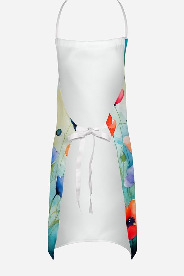 Caroline's Treasures Anemones in Watercolor Apron Cooking Kitchen Server Baking Crafts Gardening for Adult Women Men, Unisex, Large, Multicolor