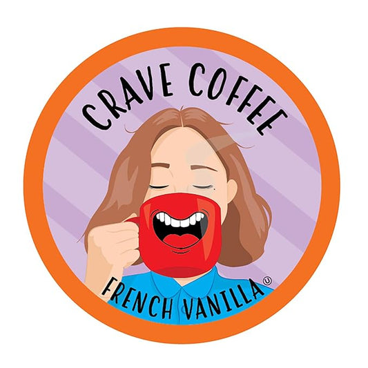 Crave Beverages Flavored Coffee Pods Compatible with 2 K-Cup Brewers, Single Serve French Vanilla, 40 Count