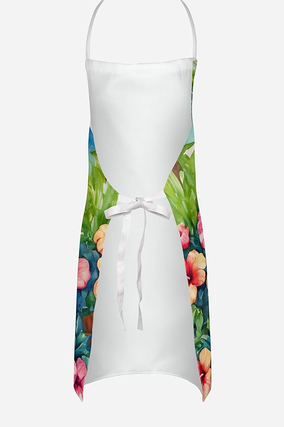Caroline's Treasures Boxer Luau Apron Cooking Kitchen Server Baking Crafts Gardening for Adult Women Men, Unisex, Large, Multicolor