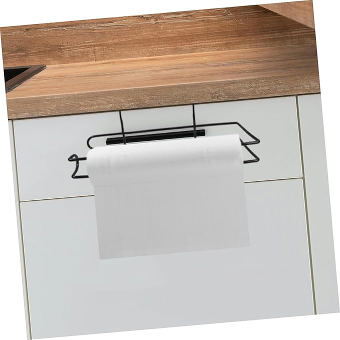 Mobestech Hanging Paper Towel Holder Over Door Industrial Kitchen Towel Rack for Laundry Rooms