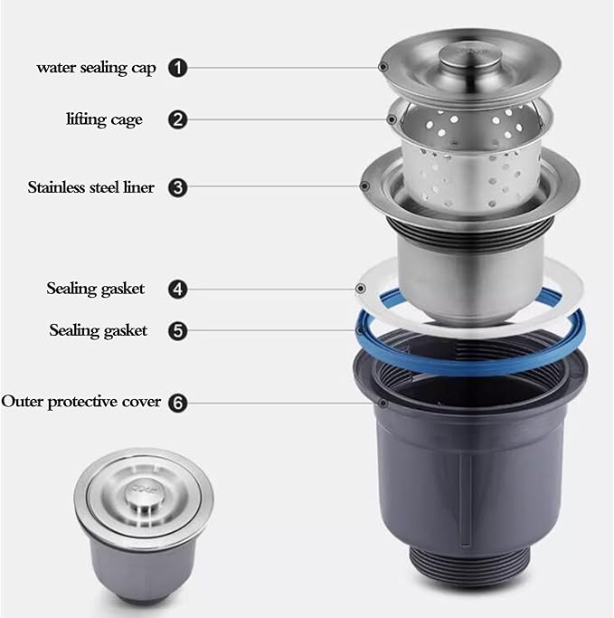 Kitchen Under-Counter Stainless Steel Studio Apartment Kitchen Fixture Kitchen Utility RV Mini with Siphon Compact Dish Washing Basins(Black Steel-45X45X21cm