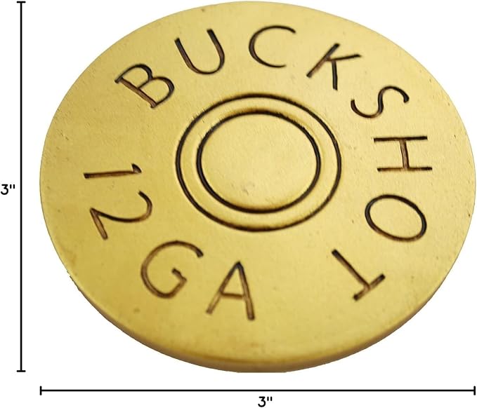 Pine Ridge Buckshot Coasters - Southwest Decor Coasters Bullet Shaped Gifts - Rustic Bar Decor Gun Enthusiast Gifts for Men - Shotgun Shell Hunting Coasters (5 Piece Drink Coasters Set with Holder)