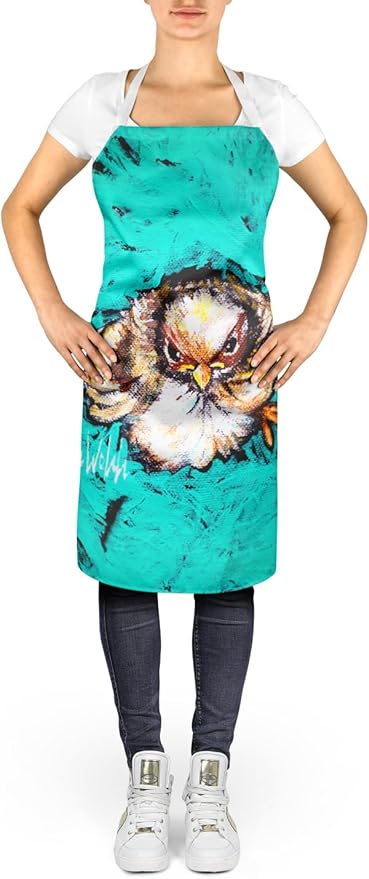 Caroline's Treasures Fiest Chic Bird Apron Cooking Kitchen Server Baking Crafts Gardening for Adult Women Men, Unisex, Large, Multicolor