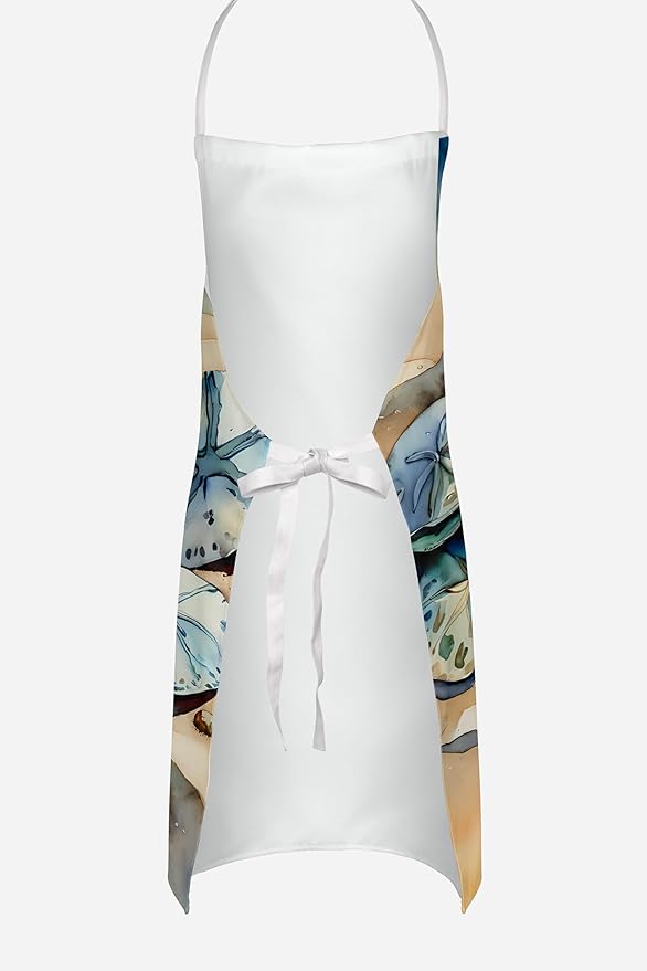 Caroline's Treasures Sand Dollars Apron Cooking Kitchen Server Baking Crafts Gardening for Adult Women Men, Unisex, Large, Multicolor