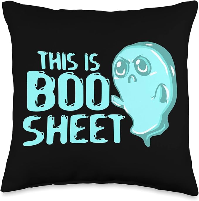 This Is Boo Sheet Ghost Halloween Costume Gifts Adult Mens Throw Pillow
