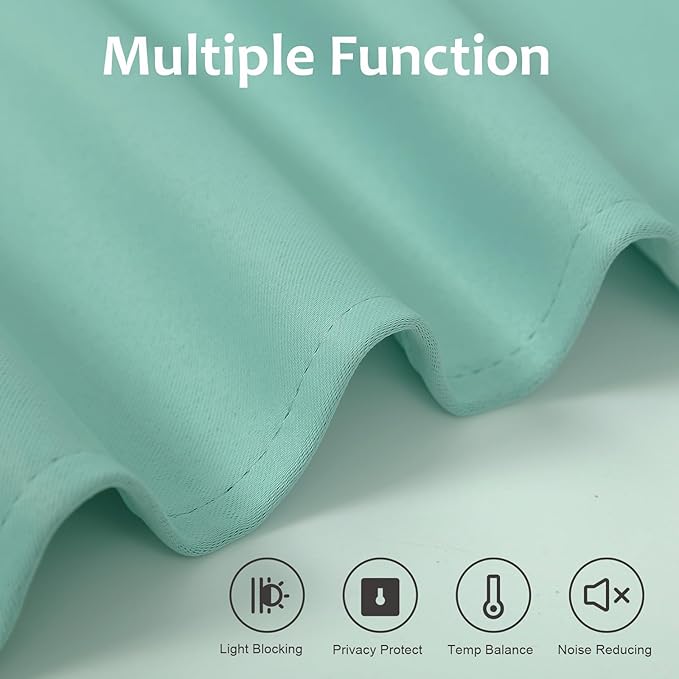 WdFour Classroom Door Window Cover,Blackout Shades for Classroom Windows and Doors，Privacy,Room Darkening Design Blocks Views, Classroom Window Cover Lockdown. 12W x 30L Inches, 1 Panel, Aqua.