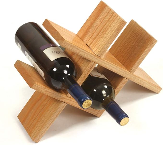 Wine Racks Stacked Wine Rack is Ideal for Countertops in The Kitchen Cupboard Shelf Or Restaurant Wine Cellar Elegant French Style Wine Rack (Color : Deep Color Size : 36x27x10cm)