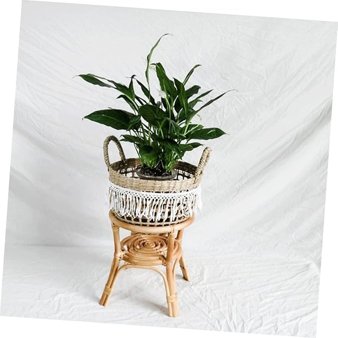 Holibanna Storage Baskets Decorative Straw Basket Multi-functional Storage Boxes for Organizing Flowers Toiletries