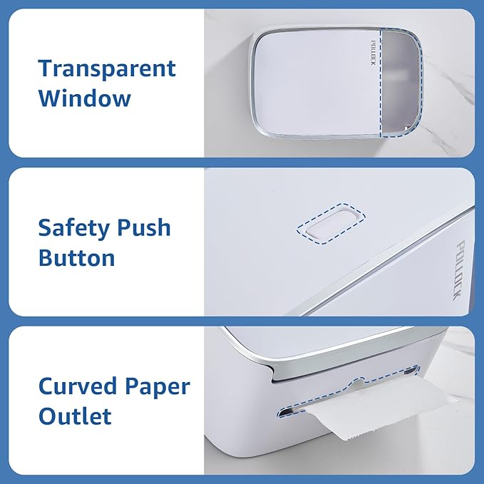 Paper Towel Dispenser Holder Wall Mount,Commercial Paper Towel Dispenser Multi-fold Trifold C Fold,Hand Towel Holder,Paper Roll Napkin Tissue Dispenser,Paper Towel Holder for Bathroom Kitchen