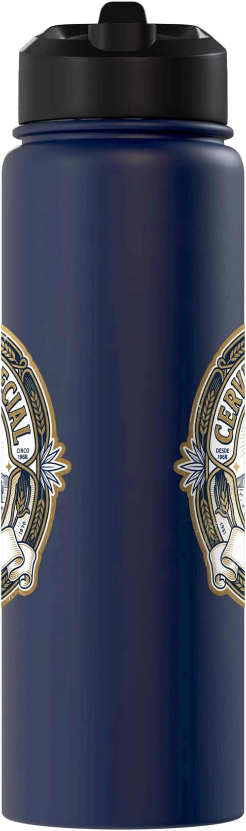 Beer Label Cerveza Cinco De Mayo Drinking Team Stainless Steel Insulated Water Bottle