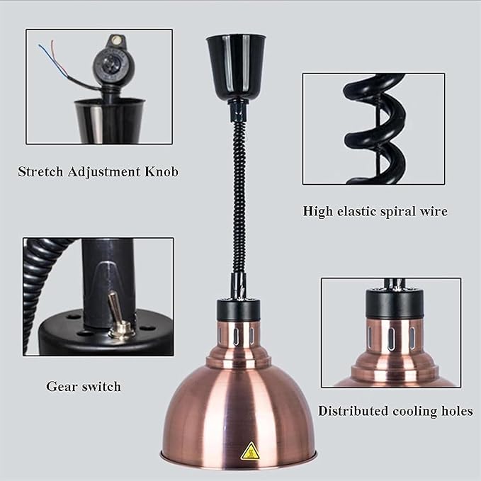 Restaurant Kitchen Buffet Commercial Pendant Light for Keeping Food Warm Extendable(C) (C)
