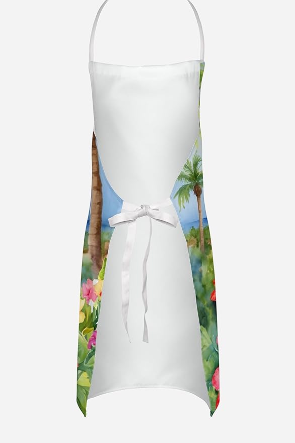 Caroline's Treasures Greyhound Luau Apron Cooking Kitchen Server Baking Crafts Gardening for Adult Women Men, Unisex, Large, Multicolor