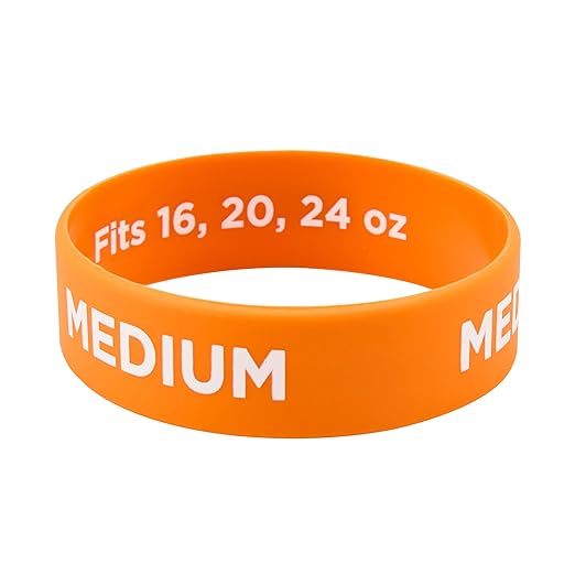 Restaurantware Silicone Squeeze Bottle Band 10 Count 2.75 Inch Dishwasher Safe Condiment Identification Band, Medium Orange Non-Slip Label Band for Condiment Labeling at Restaurants, Food Trucks