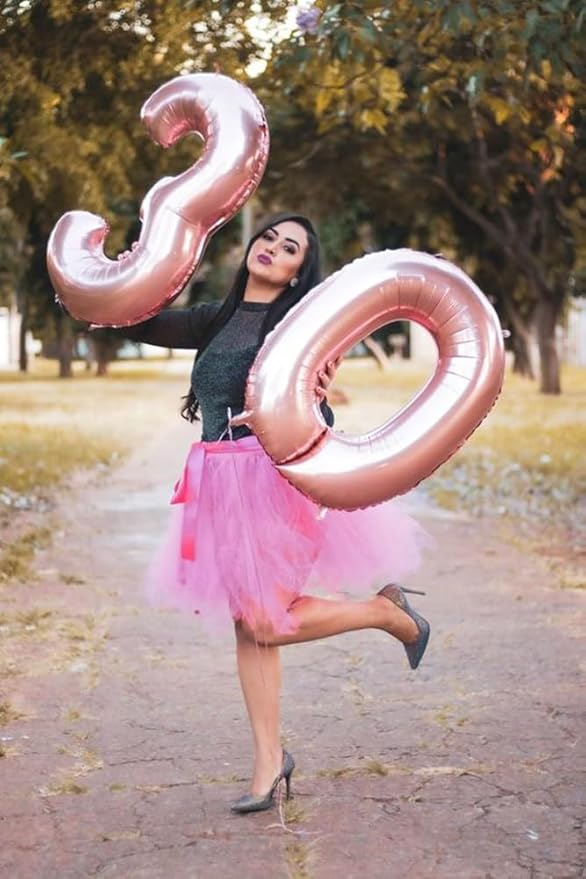Numbers 3 Balloons Pearl Pink Party Decorations for Girl Boys, 40 In Big Three Balloons for Engagement, Wedding, Celebration Party, Graduations, Photo Shoot