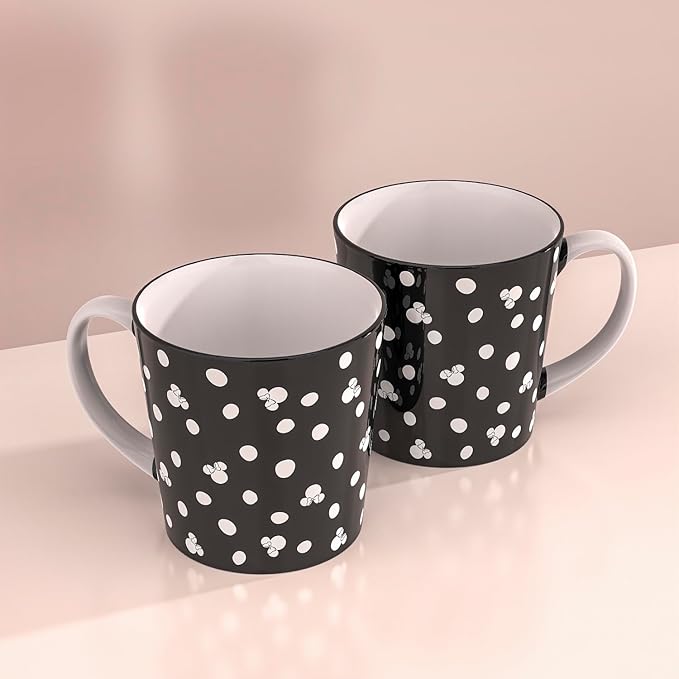 Zak Designs Disney Ceramic Coffee Mug for Hot Drinks at Home, Collectible Keepsake (15 oz, Minnie Mouse)