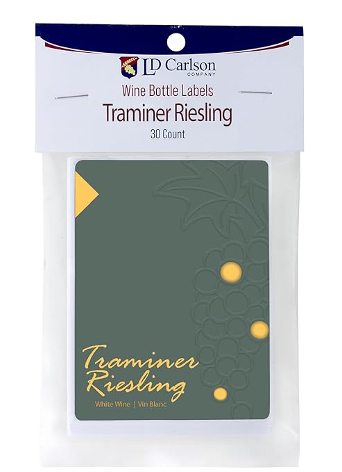 Home Brew Ohio Traminer Riesling Wine Labels