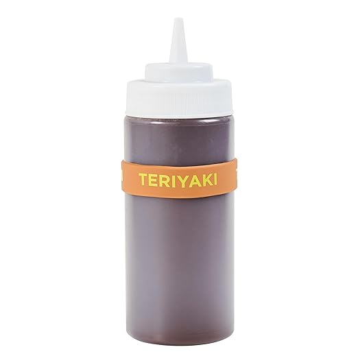 Restaurantware Silicone Squeeze Bottle Band 10 Count 2.75 Inch Dishwasher Safe Condiment Identification Band, Teriyaki Brown Non-Slip Label Band for Condiment Labeling at Restaurants, Food Trucks