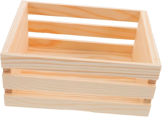 Wooden Desktop Storage Box Vintage Design Multi-purpose Basket for Organizing Stationery Sundries and Items Rustic Container for Home Office Use