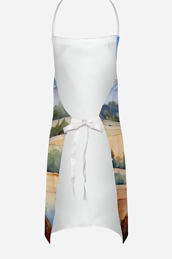 Caroline's Treasures Pointer Cowboy Welcome Apron Cooking Kitchen Server Baking Crafts Gardening for Adult Women Men, Unisex, Large, Multicolor