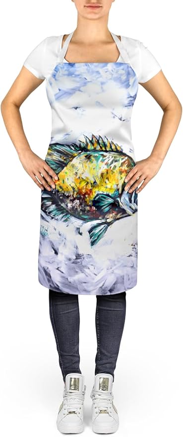 Caroline's Treasures Triple Tail Apron Cooking Kitchen Server Baking Crafts Gardening for Adult Women Men, Unisex, Large, Multicolor