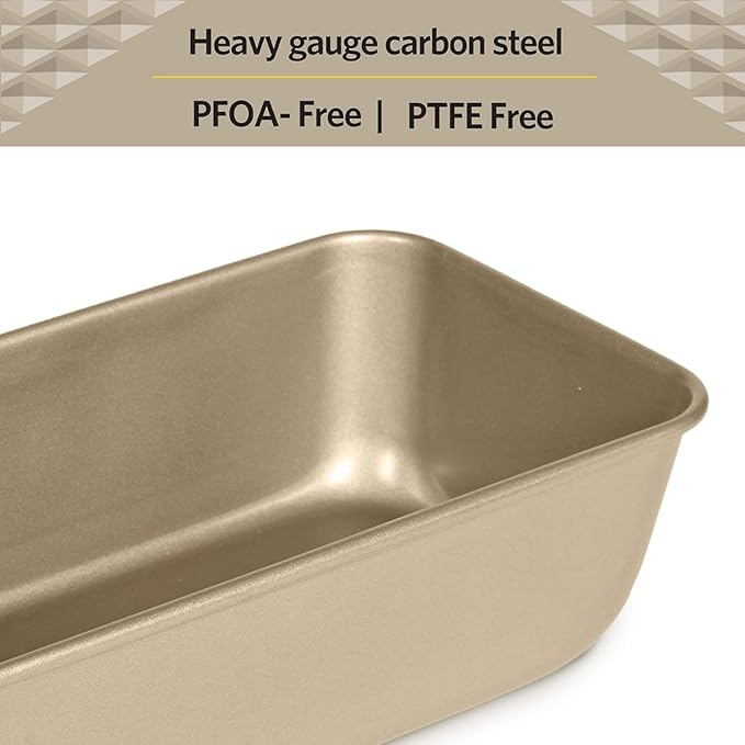 Glad Loaf Baking Pan Nonstick - Heavy Duty Metal Bakeware for Bread and Cakes, 9.5 x 5.62 x 2.5 inches