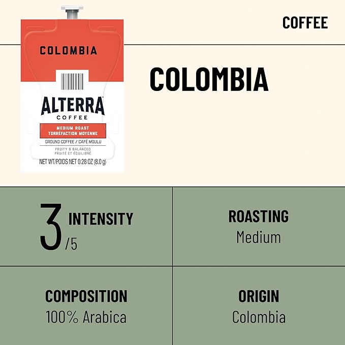 FLAVIA ALTERRA Coffee, Colombia, 20-Count Fresh Packs (Pack of 5)