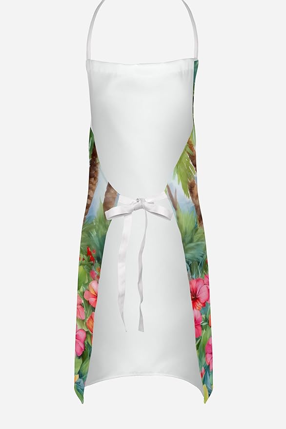 Caroline's Treasures Cairn Terrier Luau Apron Cooking Kitchen Server Baking Crafts Gardening for Adult Women Men, Unisex, Large, Multicolor