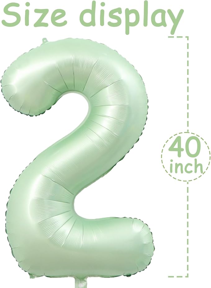 Huge Sage Green 2026 New Year Balloons 40 Inch 2026 Olive Green Mylar Foil Helium Number Balloons 2026 Christmas New Year Eve Graduation Party Decorations Supplies