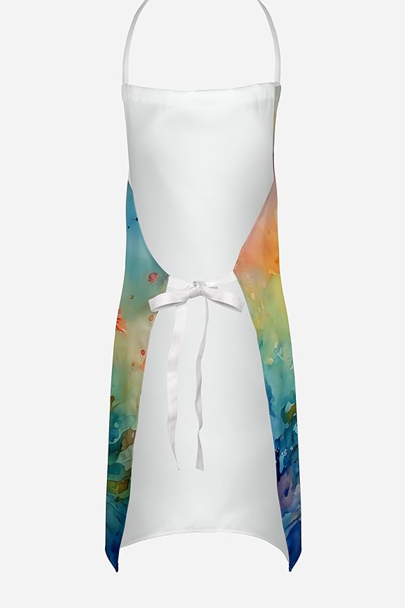 Caroline's Treasures Seahorses Apron Cooking Kitchen Server Baking Crafts Gardening for Adult Women Men, Unisex, Large, Multicolor