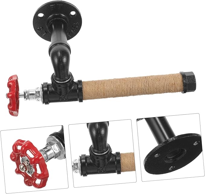 Operitacx 4pcs Toilet Paper Wall Stand Vintage Industrial Style Multipurpose Paper Holder for Bathroom and Kitchen Assembly Elegant Design Versatile Storage