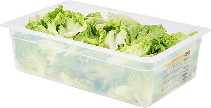 Restaurantware Food Storage Container 10 Pack of 20.7 x 12.6 x 5.9 Inches Plastic Stackable Storage Box White Reusable Label Container Dishwasher Safe For Restaurants And Kitchens
