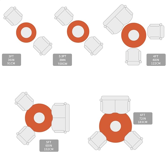 Cooking Kitchenware Kitchen Tool Pattern Round Rugs 4ft for Living Room Washable Circle Rug Non-Slip Carpet Soft Mat for Bedroom Dining Room Bathroom Home Holiday Decorations Indoor