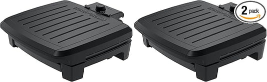 GEORGE FOREMAN® Contact Submersible™ Grill,5-Serving - Adjustable Temperature Control,Black Plates,Wash the entire-grill,(Pack of 2)