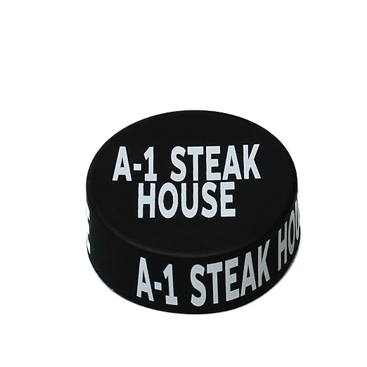 Culinary ID Bands FIFO Lid Wrap, Silicone Lid Cover Label for FIFO Bottles, Fits 12-32 oz, A-1 Steak House Print, 360° View, Food Grade, Durable, 1 Count
