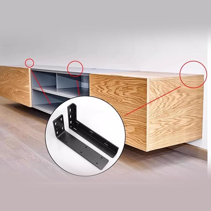 High Strength Invisible L Shaped Brackets Accessory for Secure Cabinet Installation in Kitchens and Living Room Interior Designers Fixture
