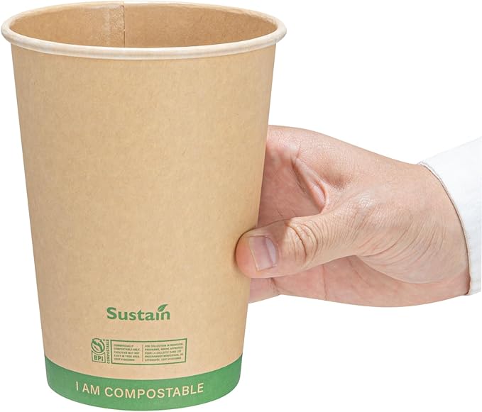 Restaurantware Paper Soup Containers 200 Pack Of 32 oz Disposable Kraft To Go Hot Soup Serving Bowls BPI-Certified Compostable Leakproof Stackable Food Containers For Noodles, Pasta And Desserts