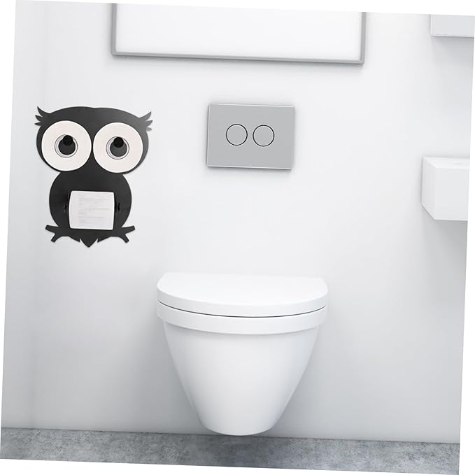 Owl Shaped Wall-Mounted Paper Towel Rack Bathroom Tissue Stand Elegant Kitchen Storage Holder Home Decor Easy to Use and Quick Access Suitable for Hotel Restaurant and Club Use