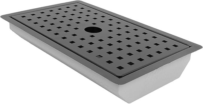 Small Stainless Steel Kitchen Sink with Water Drainage Tray, Black Workstation Basin for Countertop - Slip, Mesh Filtration, Ideal for Apartments and Bars (Black)