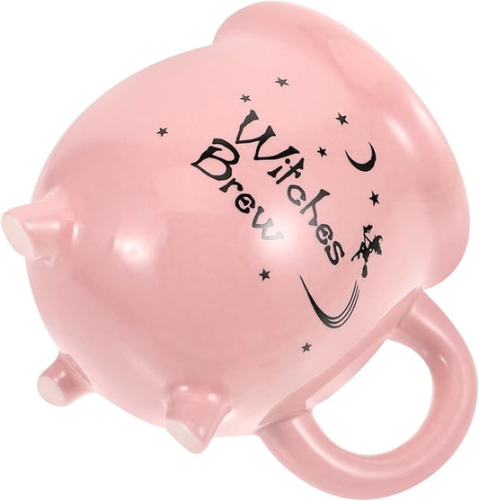 NOLITOY Ceramic Cauldron Mug Kawaii Drinking Cup for Halloween Unique Design for Home Office Cafe and Parties Comfortable and Eye-catching