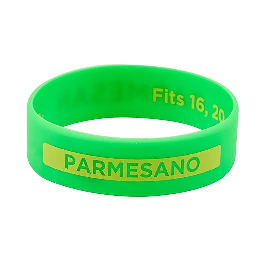 Restaurantware Silicone Squeeze Bottle Band 10 Count 2.75 Inch Dishwasher Safe Condiment Identification Band, Parmesan Green Non-Slip Label Band for Condiment Labeling at Restaurants, Food Trucks
