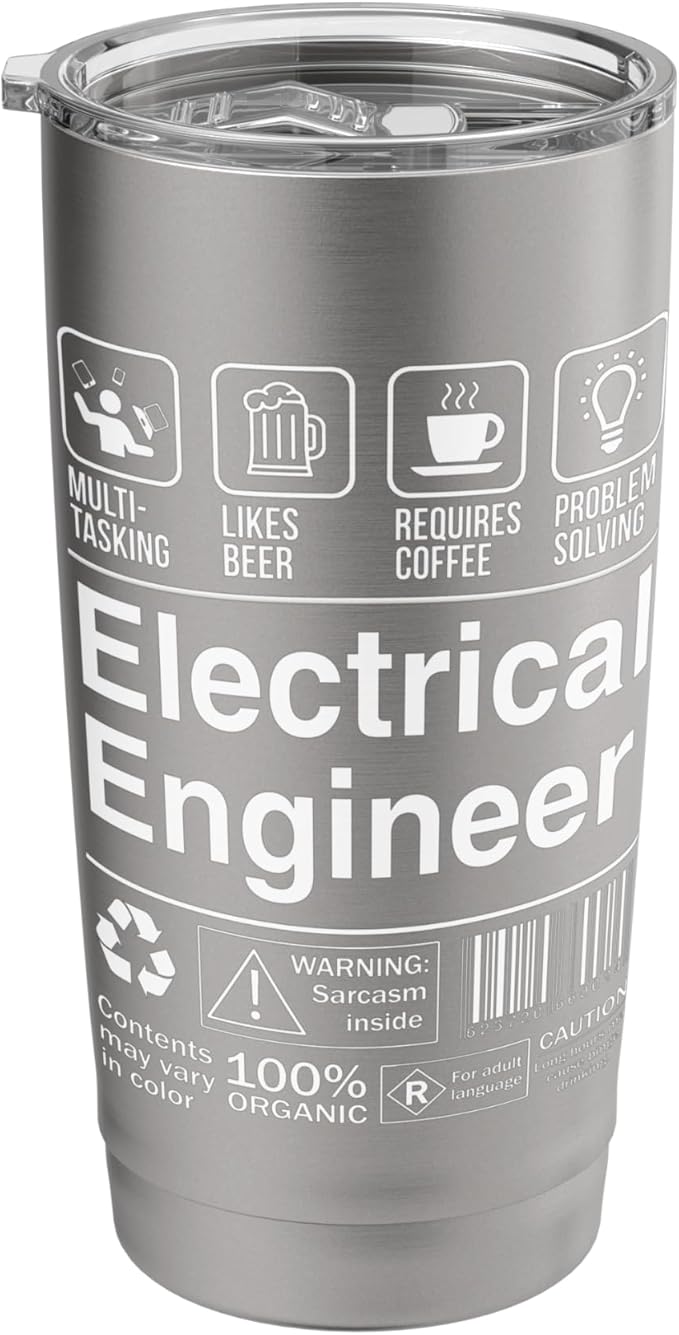 Electrical Engineer Funny Description Label Stainless Steel Insulated Tumbler