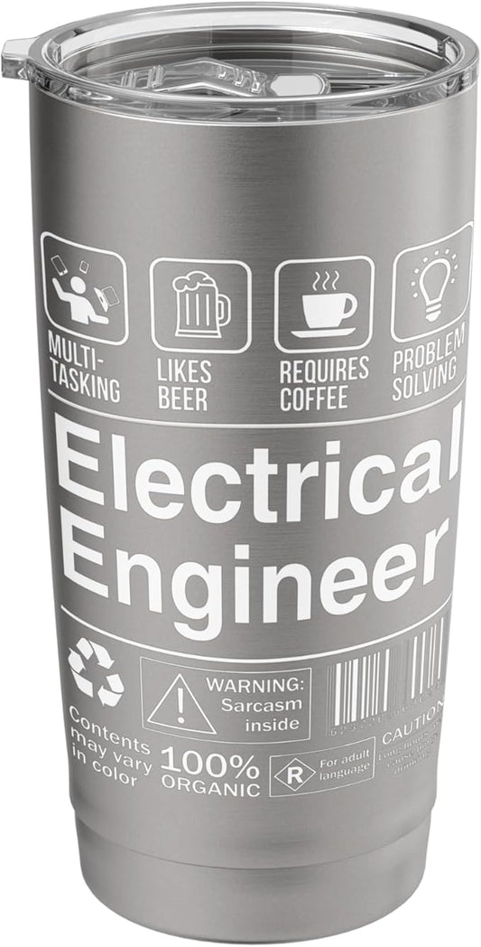 Electrical Engineer Funny Description Label Stainless Steel Insulated Tumbler