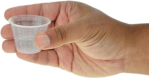 [200 Count - 1 oz.] Perfect Stix Disposable Graduated Plastic Medicine Cups - For Mixed Pills, Medication Measuring, Resin Mixing, Mouthwash