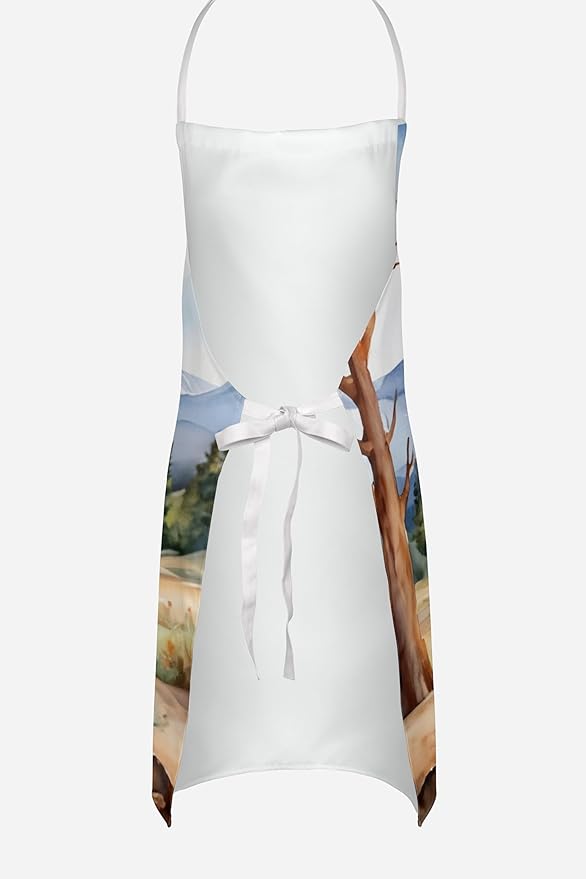 Caroline's Treasures American Foxhound Cowboy Welcome Apron Cooking Kitchen Server Baking Crafts Gardening for Adult Women Men, Unisex, Large, Multicolor